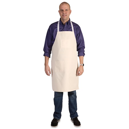 Creativity Street Full Length Adult Cotton Apron, Tan, 34in x 24in, 1 Piece PAC5237